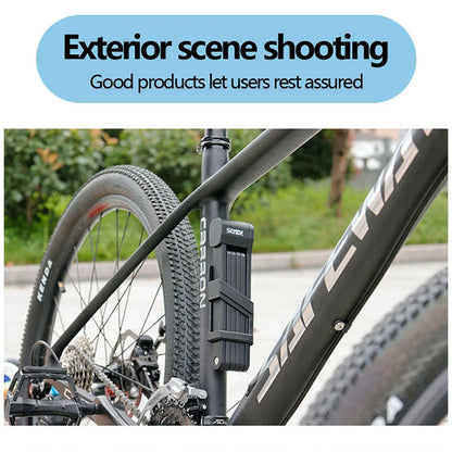 Folding Bicycle Chain Lock – Portable Anti-Theft E-Bike Cable Padlock, Compact Safety Lock for Bikes