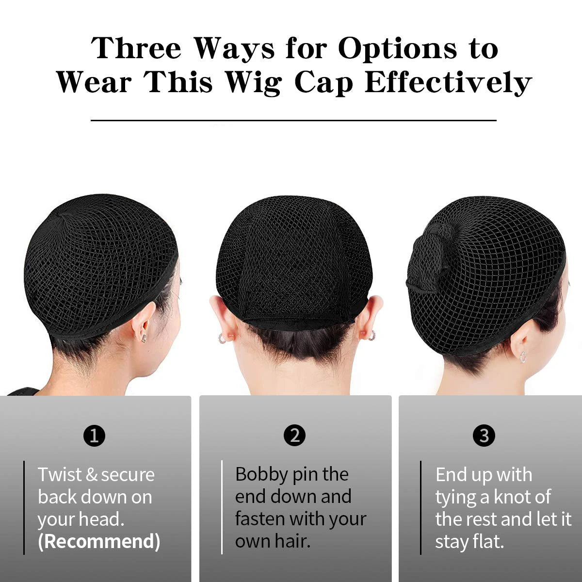 Dream Lover Mesh Wig Cap for Long Hair: Hair Net for Wig in Black - Hair Cap for Wigs