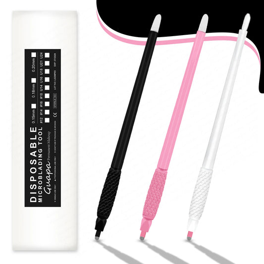 10pcs Disposable Microblading Pens – 18U & 14F Semi-Permanent Eyebrow Hand Tools
