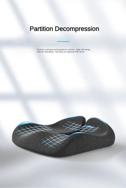 Orthopedic Memory Foam Coccyx Cushion – Tailbone & Sciatica Pain Relief for Office Chair & Car Seat, Non-Slip Comfort Design