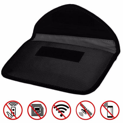 Double Layer Signal Blocker Bag - Anti-Radiation GPS Phone Shielding Pouch for ID Card Storage & Anti-Tracking