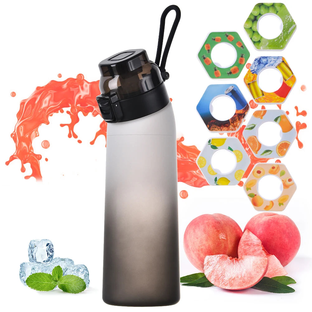 650ML Leak-Proof Fragrance Water Bottle , 7 Flavor Pods - Portable Air Water Bottle for Travel, Hiking & Climbing