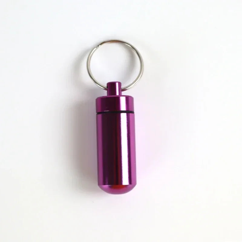 Mini Portable Pill Box – Waterproof Aluminum Case for Tablets, Vitamins, Fish Oils & Medicine Storage