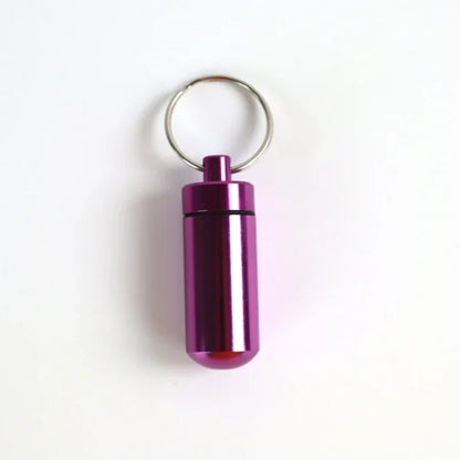 Mini Portable Pill Box – Waterproof Aluminum Case for Tablets, Vitamins, Fish Oils & Medicine Storage