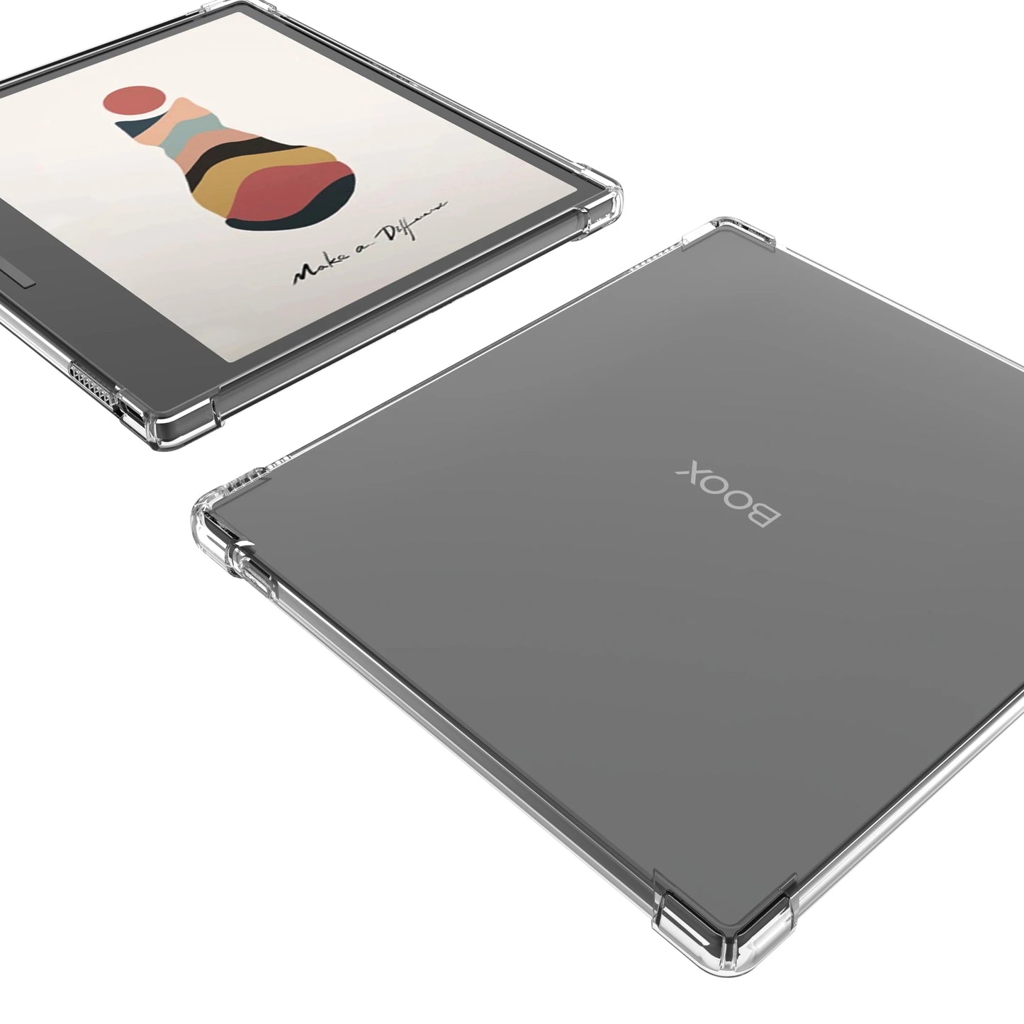 Clear Case for Onyx Boox Leaf2/Leaf3/Leaf3C/Boox Page/Galileo – Lightweight Transparent Flexible Soft Back Cover