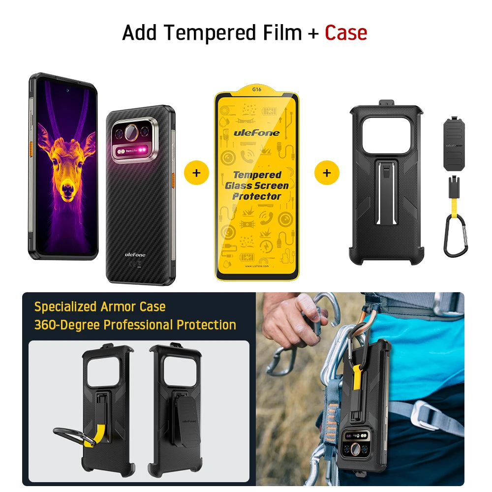 Ulefone Armor 25T Pro 5G Rugged Smartphone – Thermal Imaging, Night Vision, Android 14, 64MP Camera, NFC, Waterproof, 33W Charging