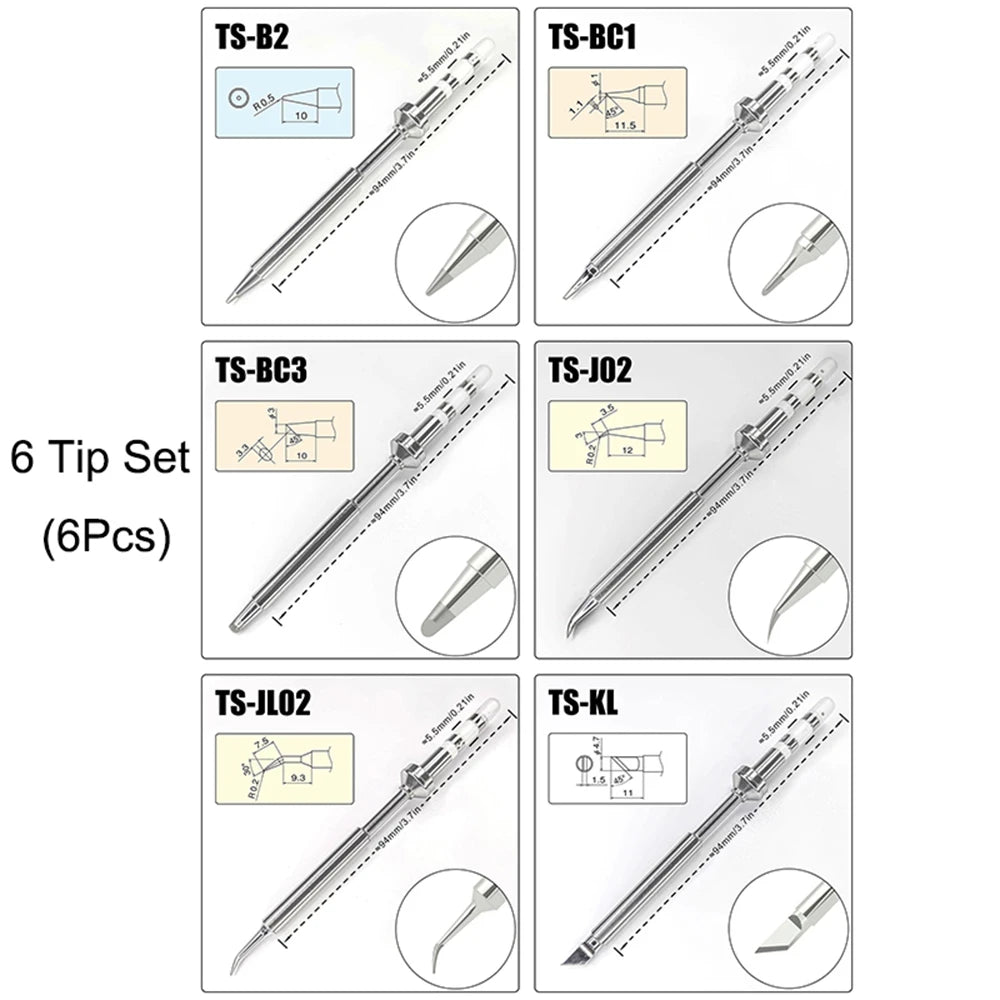 TS101 Soldering Iron Tip – Replacement for PINE64 Pinecil V2, TS100, TS-BC2 & ILS Models, Welding Repair Tool