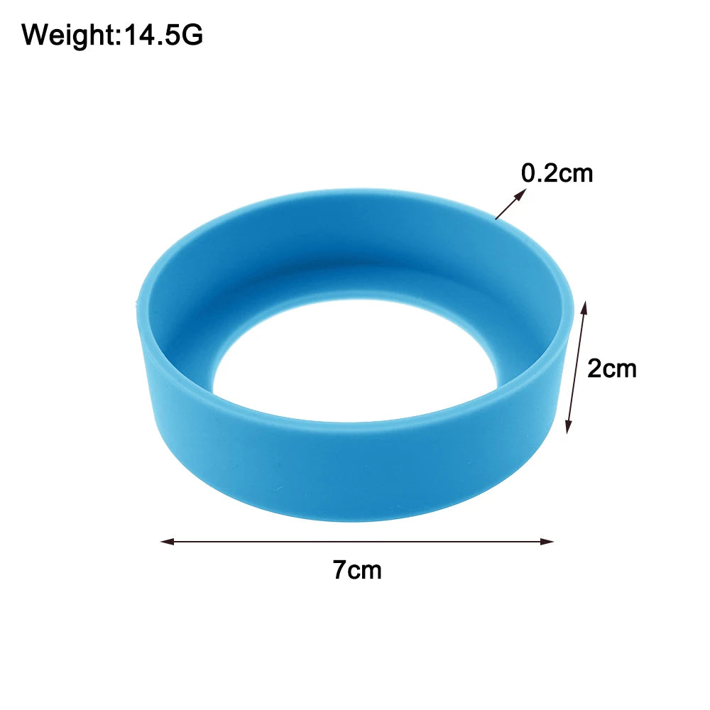 7CM Silicone Water Cup Gasket — Anti-Wear, Scratch-Resistant, Insulated, Washable & Reusable Protective Sleeve