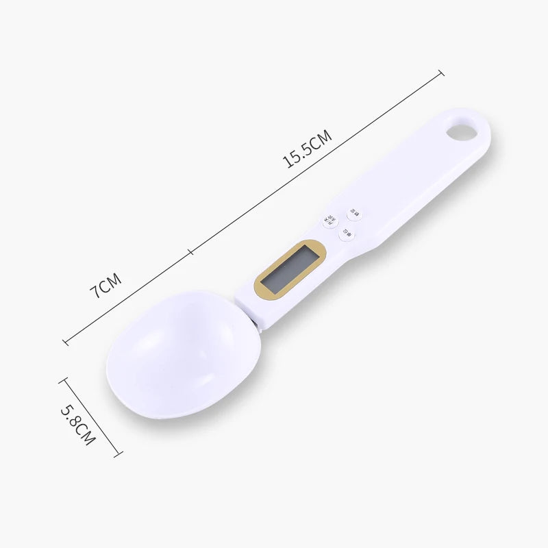 Mini Spoon Scale | Digital Kitchen Scale with LCD for Measuring Food | 0.1-500g Weight Measure for Flour, Milk, Coffee Powder