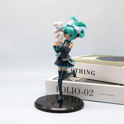 20cm Hatsune Miku x Cinnamoroll Anime Figure – Kawaii PVC Action Doll Toy Gift for Adults