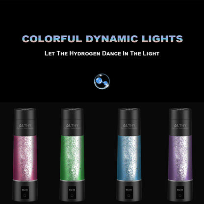 ALTHY Molecular Hydrogen Water Generator Bottle - DuPont SPE&PEM Dual Chamber Ionizer with Charging & Time Display