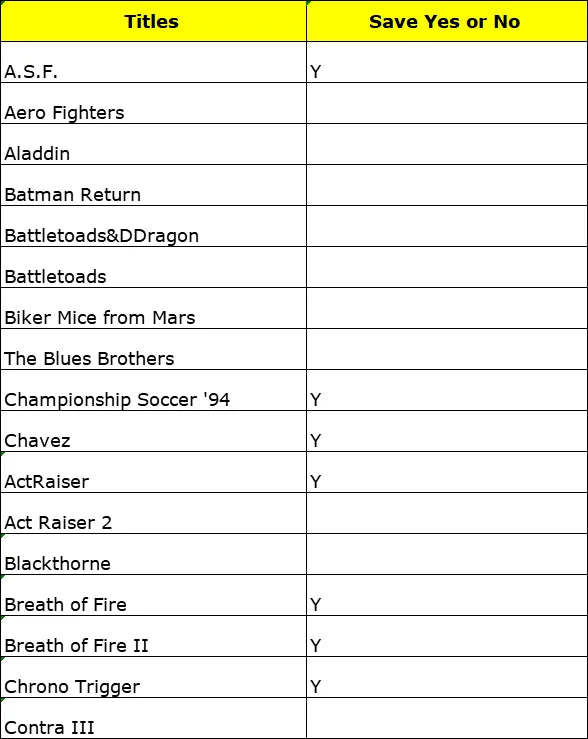 138-in-1 Battery-Saved SNES Multi-Game Cartridge — Best Classic Games for Super Nintendo Entertainment System