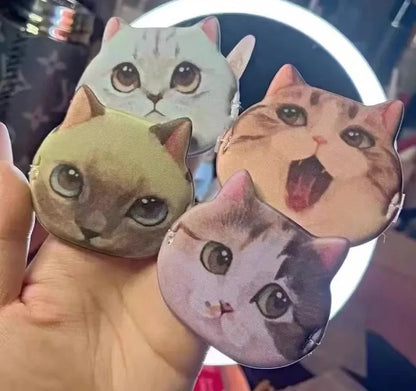 1-4PCS Cat Air Cushion Powder Puffs – Double-Sided Wet & Dry Foundation and Concealer Makeup Sponges