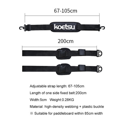 Adjustable Surfboard Shoulder Carry Sling – Paddle Board Strap & Deck Bag Carrier for SUP