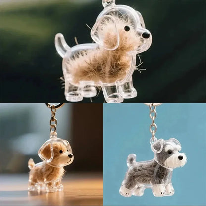 Dog Hair Storage Pendant Keychain – Cute Bag and Car Accessory, Jewelry Souvenir Gift for Dog Lovers