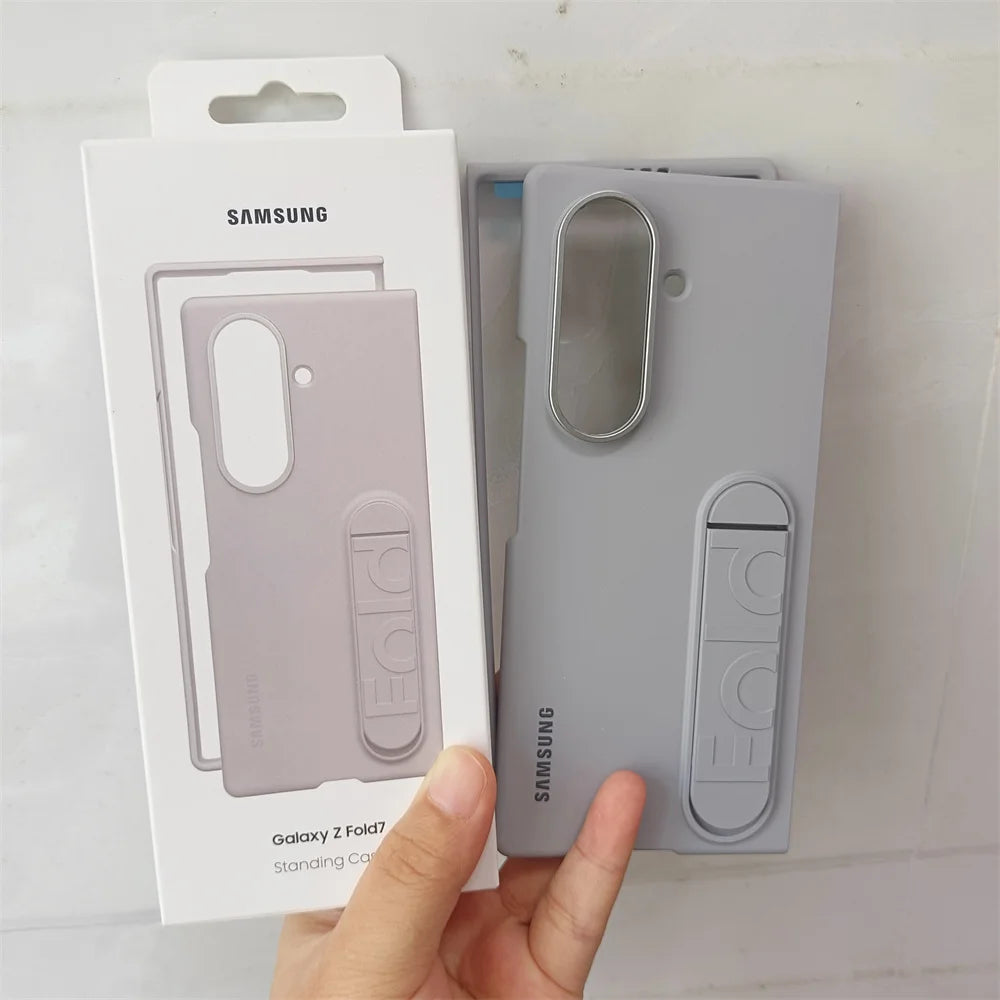 Samsung Galaxy Z Fold 7 5G Sensory Standing Phone Case — Foldable Bracket Hard PC Anti-Fall Shockproof Cover