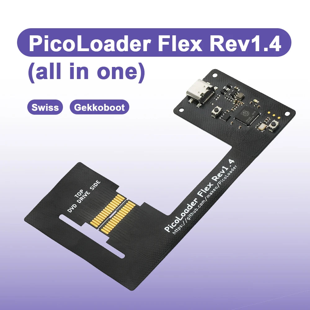 RetroScaler PicoLoader Flex Cable – No-Solder SD2SP2 & SDGecko Adapter for GameCube Console