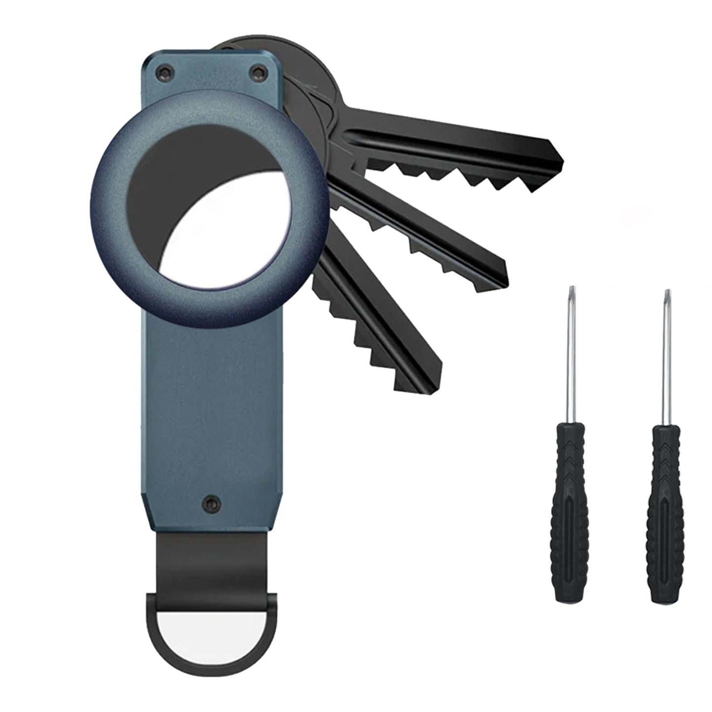 Compact Key Organizer – Minimalist Metal Key Holder for 2-6 Keys, Secure Keychain Case