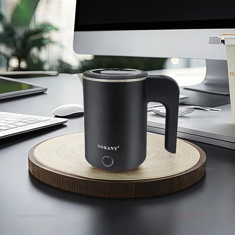 500ML Stainless Steel Portable Electric Kettle — Travel Water Boiler Pot for Hotel, Home, Kitchen, Tea, and Coffee