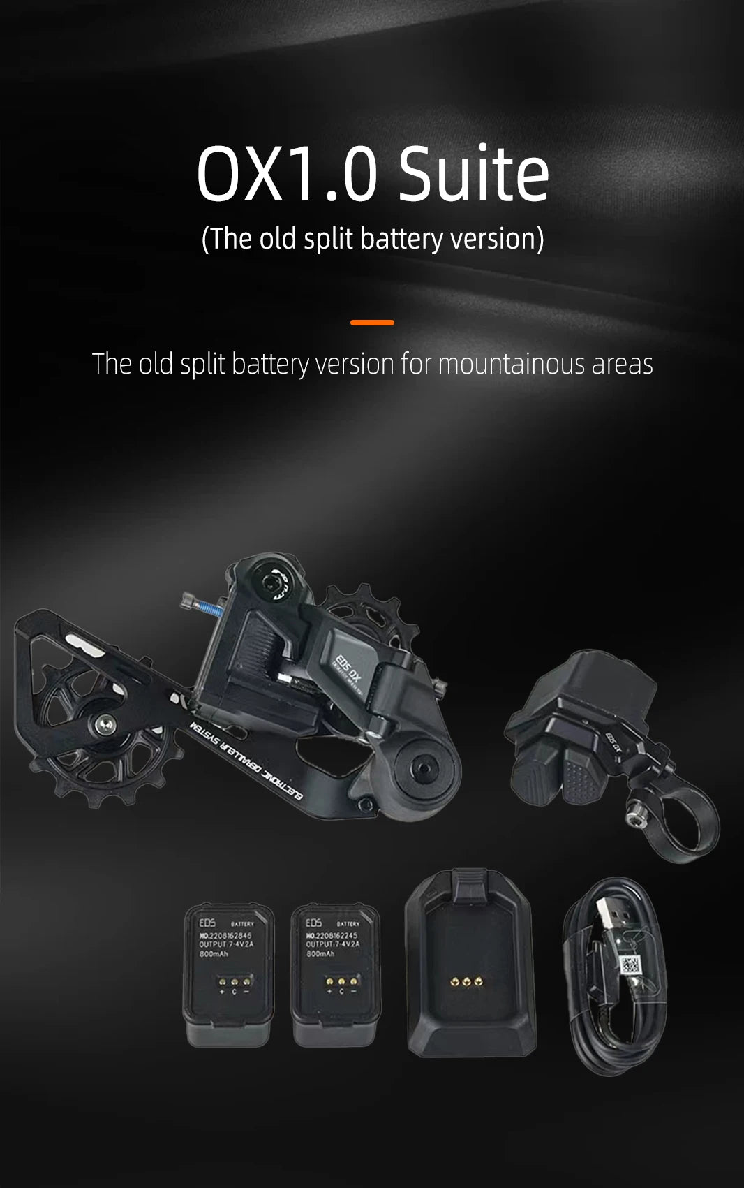 2025 Wheel Peak EDS OX YQ Mountain Bike Kit – Wireless Electronic Transmission, 7-13 Speed, Gear Lever & Rear Derailleur