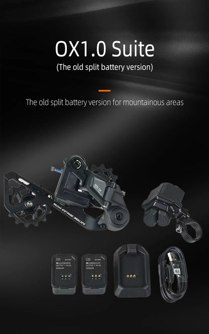 2025 Wheel Peak EDS OX YQ Mountain Bike Kit – Wireless Electronic Transmission, 7-13 Speed, Gear Lever & Rear Derailleur