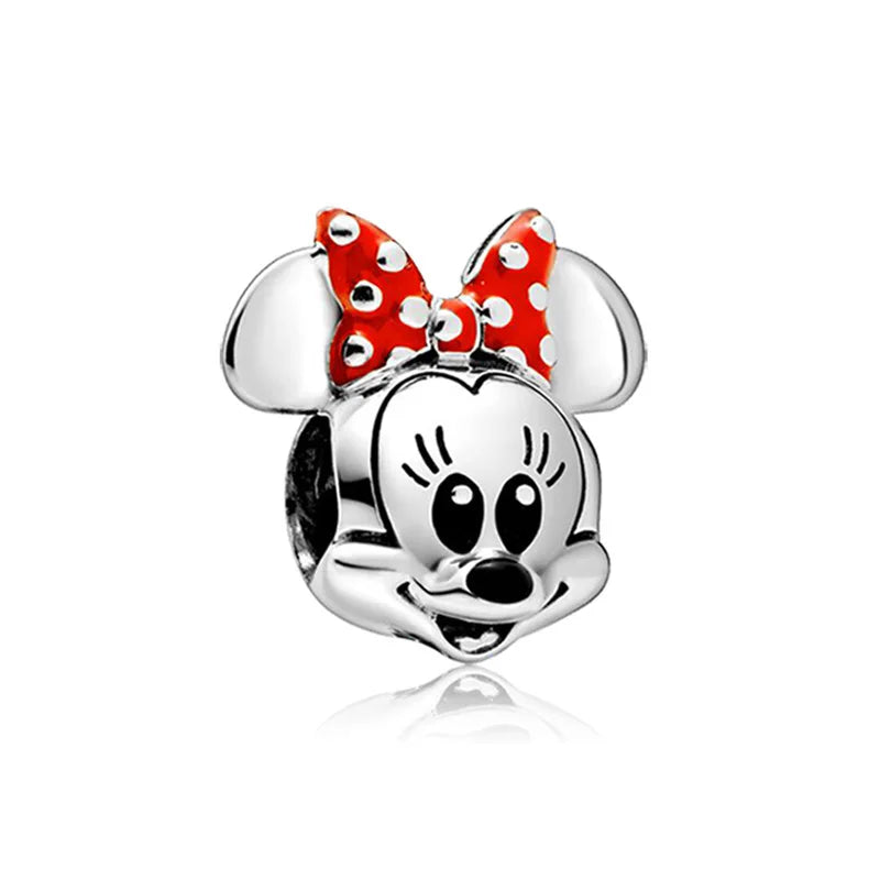 MINISO League of Legends Mickey & Minnie 925 Sterling Silver Charm – Beads Fit for Pandora Bracelet, Ladies Jewelry