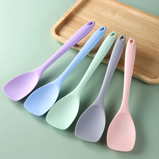 Silicone Flat Head Shovel – All-Inclusive Non-Stick Salad Spoon & Kitchen Spatula Utensil
