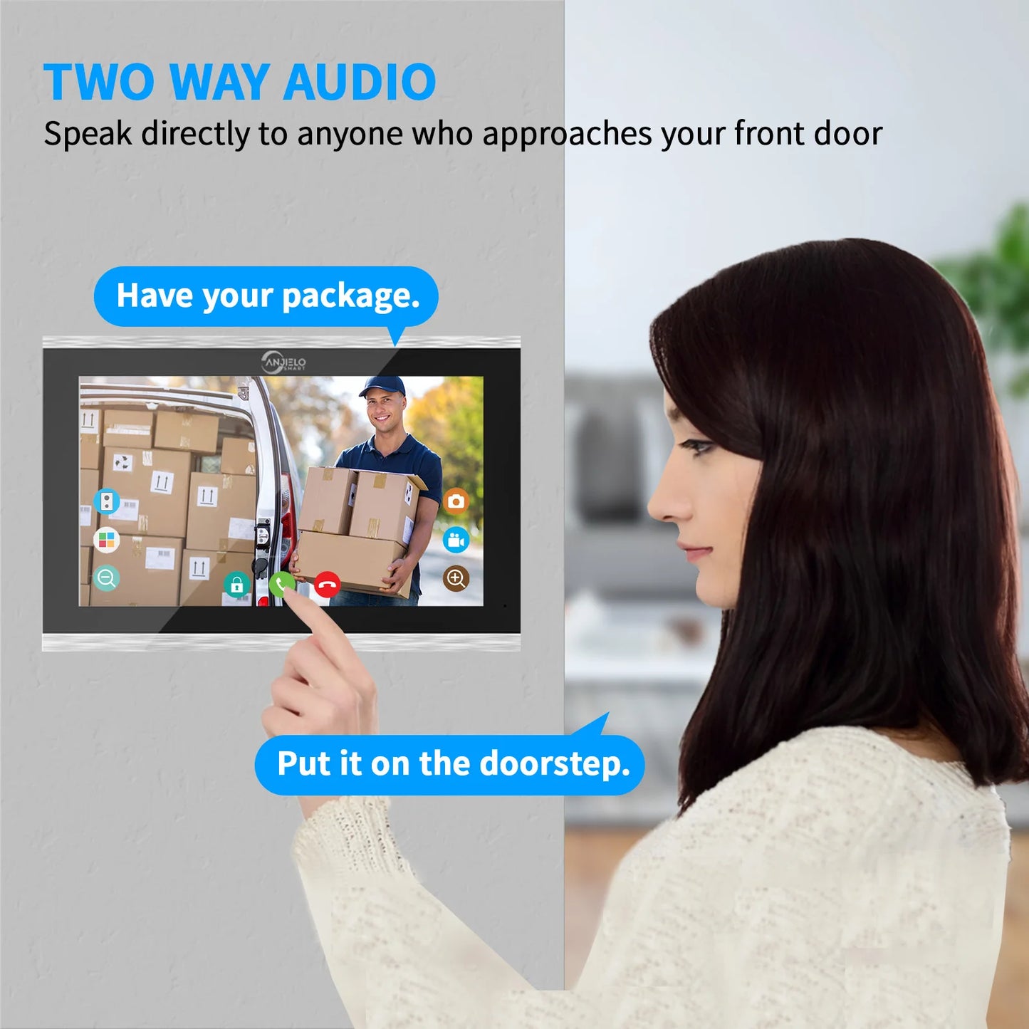 Fingerprint 5-in-1 WiFi Video Doorbell — Tuya Smart 1080P Touch Intercom System for Home Security
