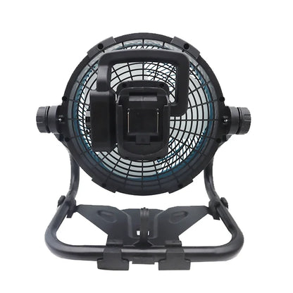 12-Inch Portable Camping Fan – AC/DC Dual-Use Table & Desktop Fan Compatible with Makita 18V, Lomvum, Zhipu, Hongsong, Jingmi Li-ion Batteries