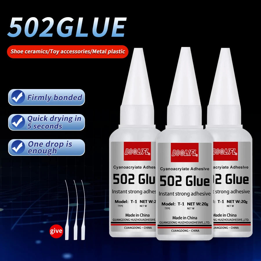 High Quality 502 Super Glue – Fast-Bonding Universal Adhesive for Toys, Crafts, Shoes, Paper, Wood & Plastic | Factory Direct Sale