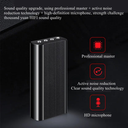 500-Hour 128GB Mini Voice Recorder — Activated Spy Audio Dictaphone with Noise Reduction, MP3 Player & Magnetic Attachment