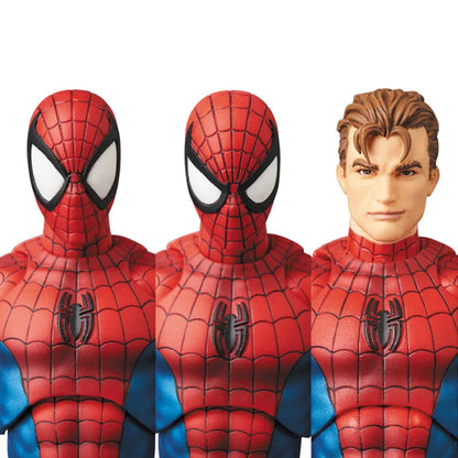 Disney Mafex 075 Spiderman Action Figure - 16cm High-Quality Spider Man Model with Multiple Accessories, Collectible Toy Gift