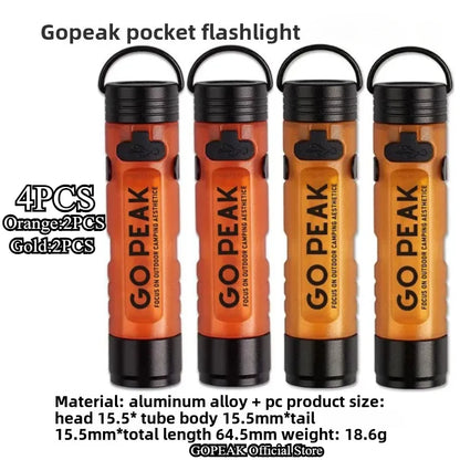 GOPEAK Mini Pocket Flashlight – Outdoor Key Clip LED Cap Light, Long-Lasting Emergency & Disaster Relief 5050 Small Torch