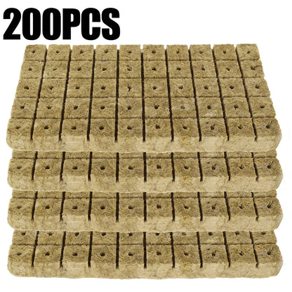 Stonewool Hydroponic Grow Cubes — 500/50x Seedling Blocks for Garden Germination & Water Cultivation