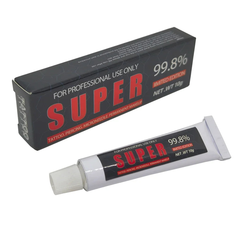 99.8% Black Super Tattoo Numbing Cream 10g – Microblading & Permanent Makeup Prep for Eyebrows & Lips