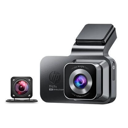HP 4K HD Car Dash Cam – Night Vision, WiFi, Parking Monitoring, DVR Loop Video Recording