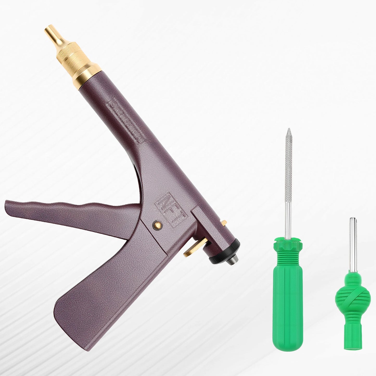 Auto & Motorcycle Tubeless Tire Repair Kit — Puncture Plug Gun for Car & Bike, Air Leak Fix Tool