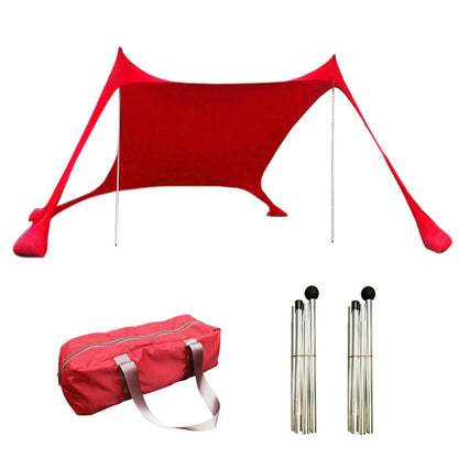 Portable Beach Tent Sun Shelter: Windproof UPF50+ Camping Shade Canopy - Family Tent for Outdoor Adventures