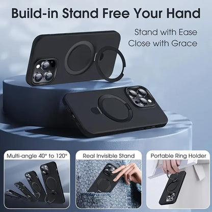 Luxury Magnetic Armor Case — Shockproof Wireless Charging Cover for iPhone 11–17 Pro/Max/Air