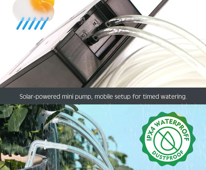 Tuya WiFi Solar Smart Drip Irrigation System — Remote Control Watering Kit for Garden & Balcony Plants
