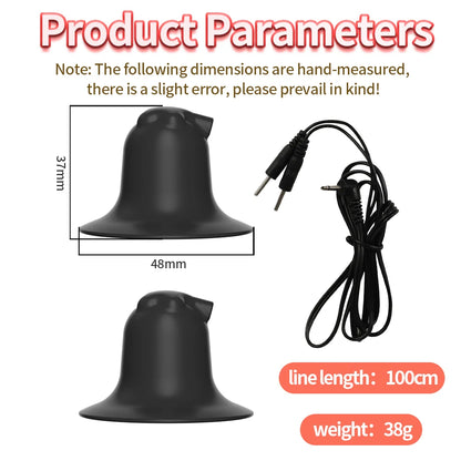 Electric Shock Nipple Clamps – Metal Breast & Clitoris Stimulator Clips for BDSM Bondage Massage (18+)