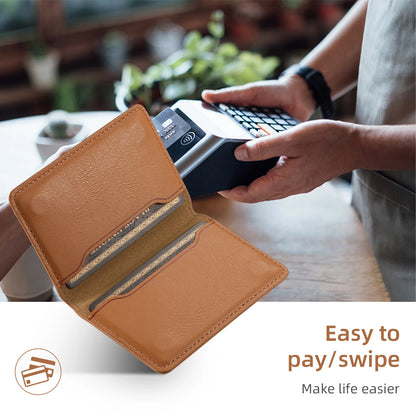 Magnetic Cowhide Leather Mobile Phone Card Holder: Compatible with iPhone 12, 13, 11, 14, 15 Pro Max Plus - Magsafe Wallet Case for Bank Cards and IDs