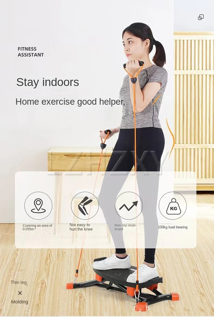 Indoor Ski Machine – Swinging Slide Trainer for Leg Toning & Slimming, Ski Simulation Stepper Equipment