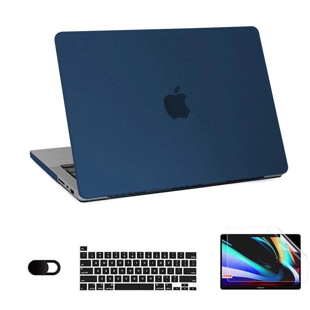 2024 Ultra Thin Hard Shell Laptop Case for MacBook Air 13 & MacBook Pro 14 – M3, M2, M1 Chip, A2941 Cover