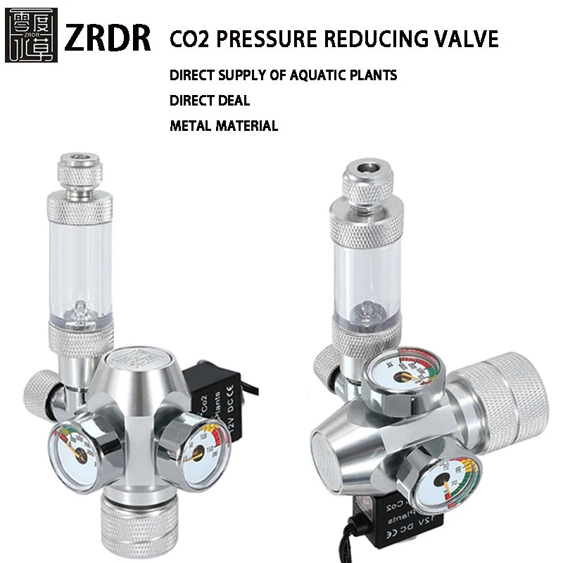 2024 DIY Aquarium CO2 Regulator – Electromagnetic Valve, Bubble Counter & Pressure Reducing Valve for Fish Tank CO2 Control System