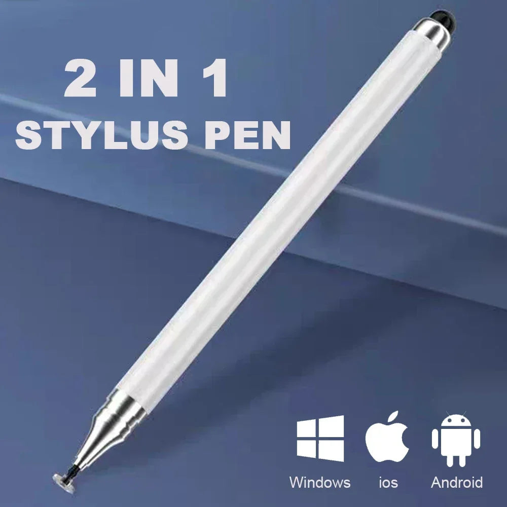 2 in 1 Tablet Stylus Pen - Drawing and Screen Touch Pencil for iPhone, iPad, Samsung, and Android Devices