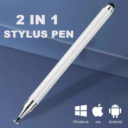 2 in 1 Tablet Stylus Pen - Drawing and Screen Touch Pencil for iPhone, iPad, Samsung, and Android Devices