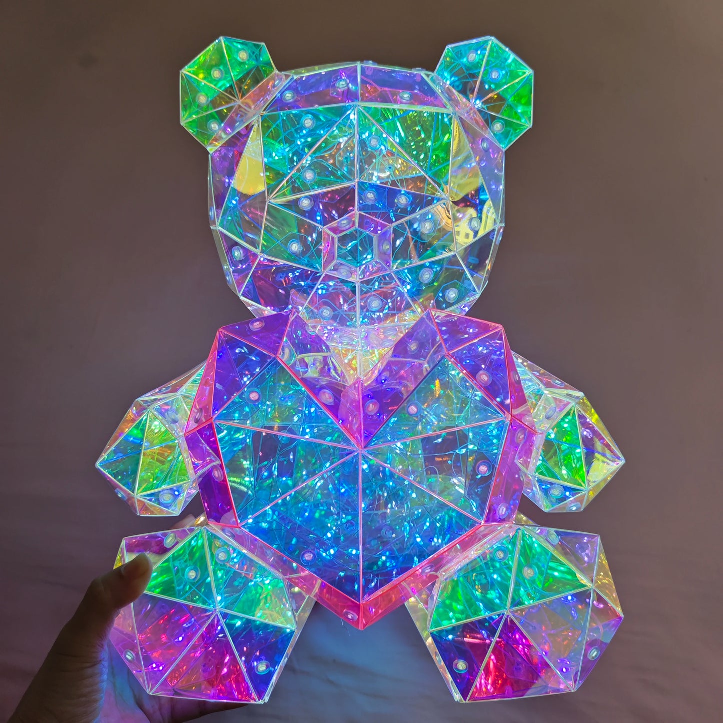 30cm Teddy Bear LED Gift Lamp – Colorful Romantic Light for Girls’ Birthday & Valentine’s
