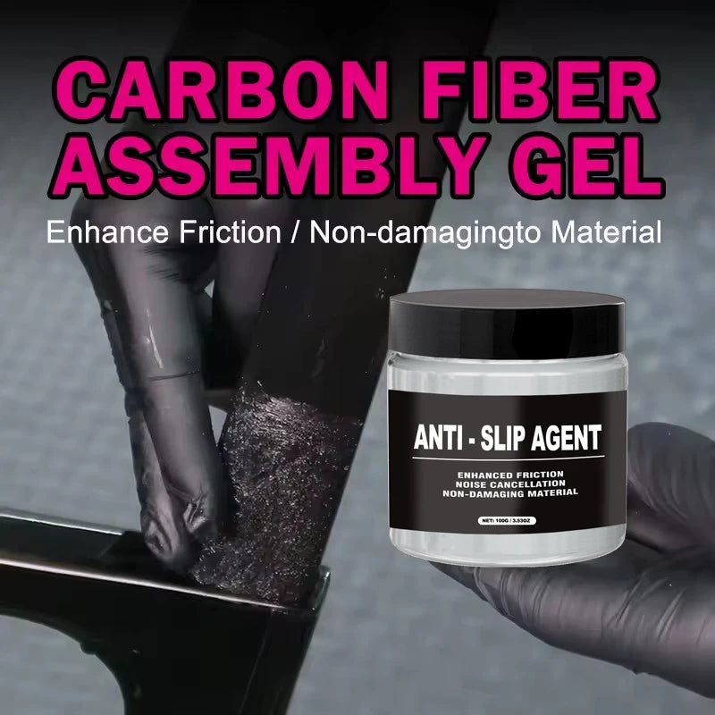 Carbon Fiber Gel Assembly Paste – Non-Slip Lube for Handlebars & Seat Posts, Fits All Bike Types