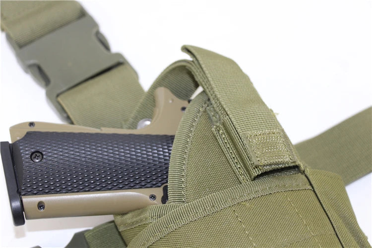 Drop Leg Gun Holster – Adjustable Tactical Pistol Case for GLOCK 17/M9/P226/CZ 75 Revolver, Left/Right Hand, Airsoft & Hunting